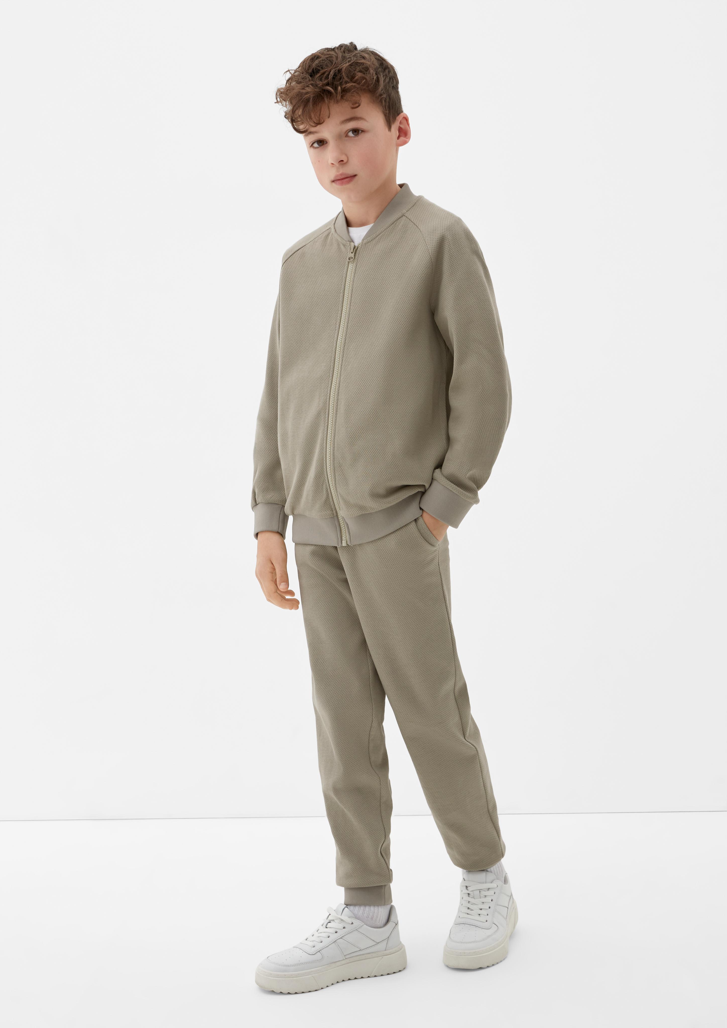 Sweatshirtjacke in Blouson-Optik  2130503-8348