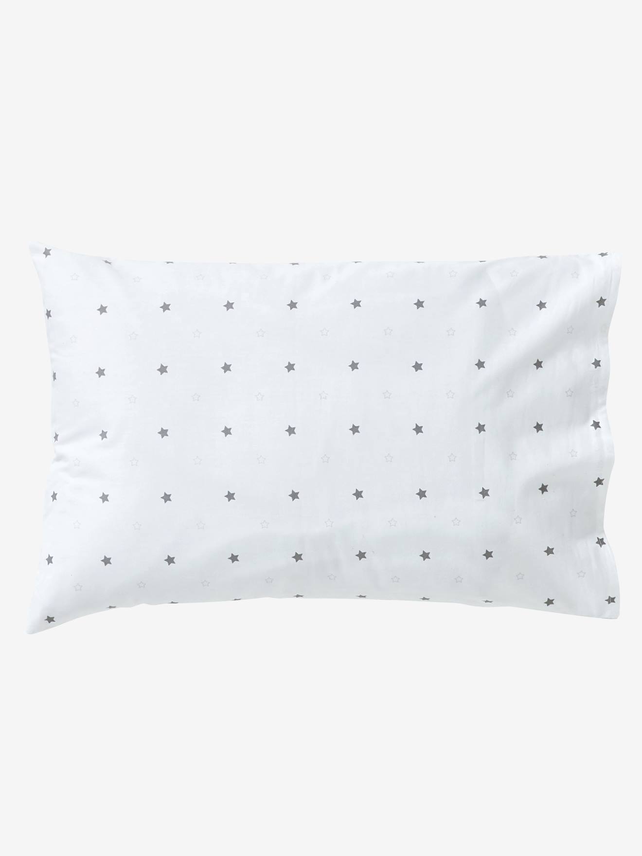 Taie d'oreiller bébé PLUIE D'ETOILES blanc/étoiles