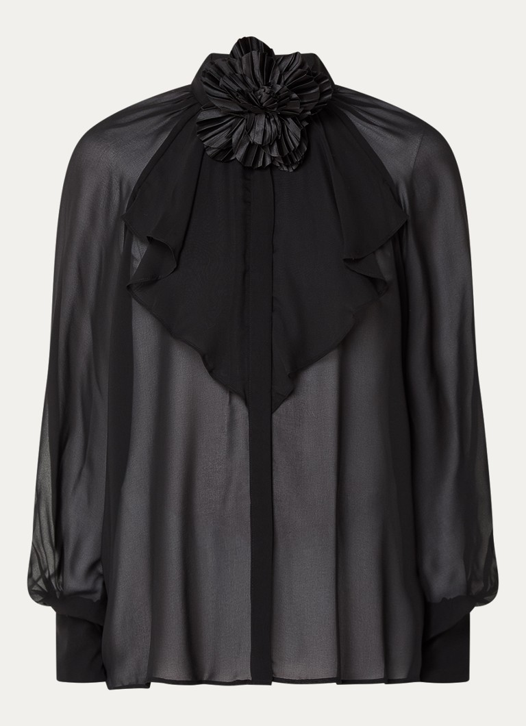 Benetton  Semi-transparante blouse met volant