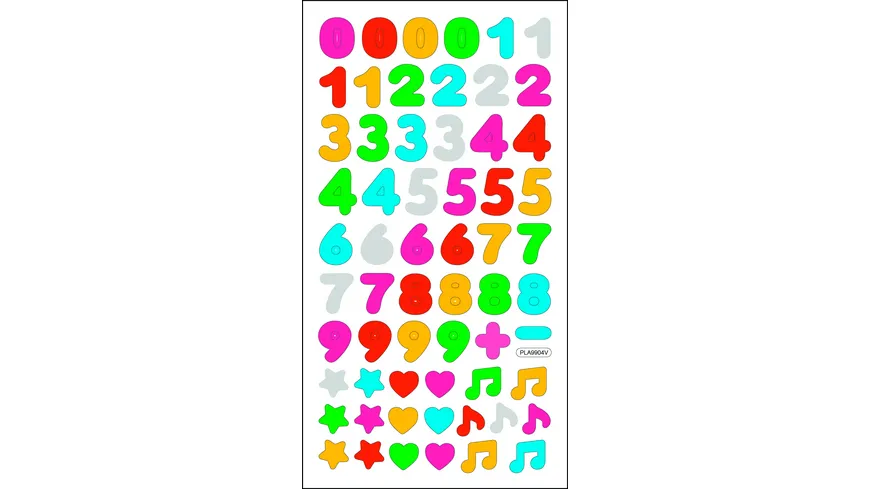 folia Ballon-Sticker 123 9,5x17,5cm