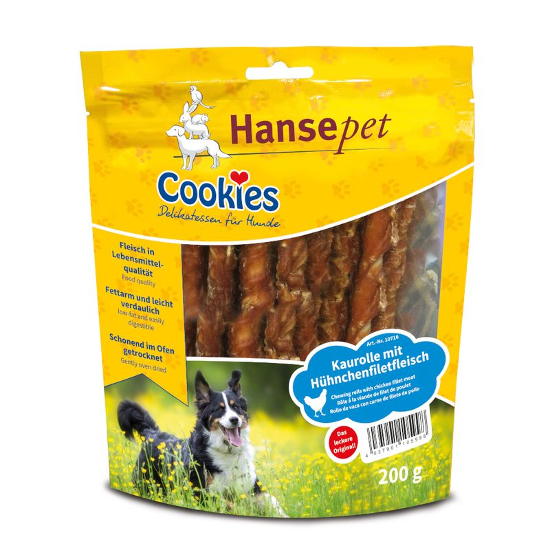 Cookies Delikatess Kaurolle mit Hühnchenfiletstreifen