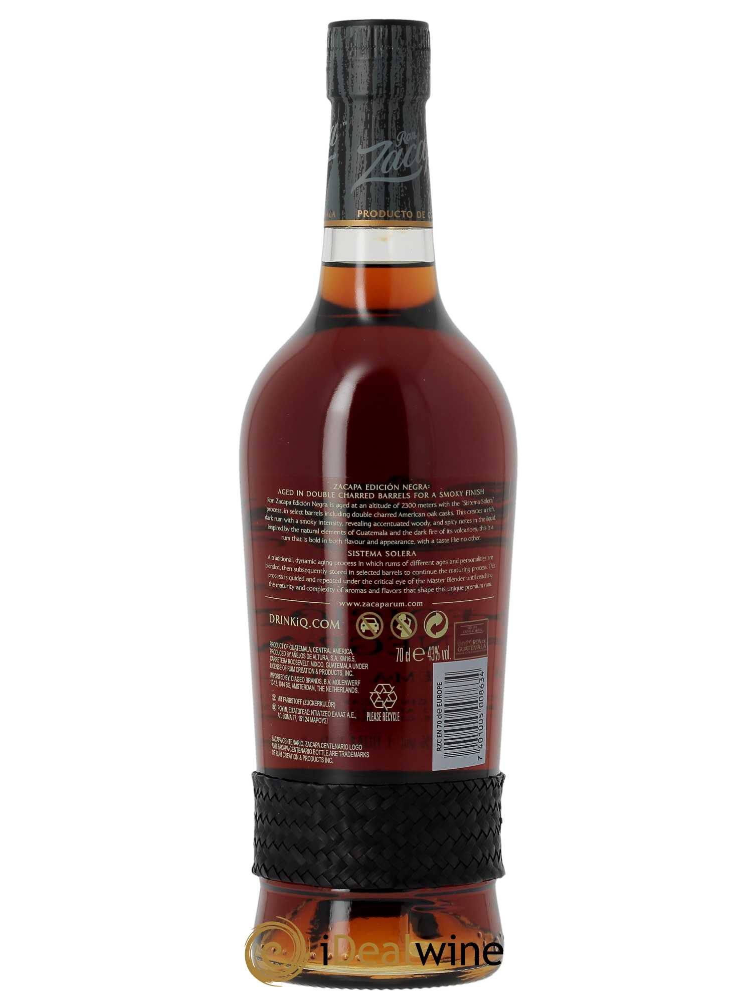 Zacapa Edicion Negra (70cl)  - Lot de 1 Bouteille