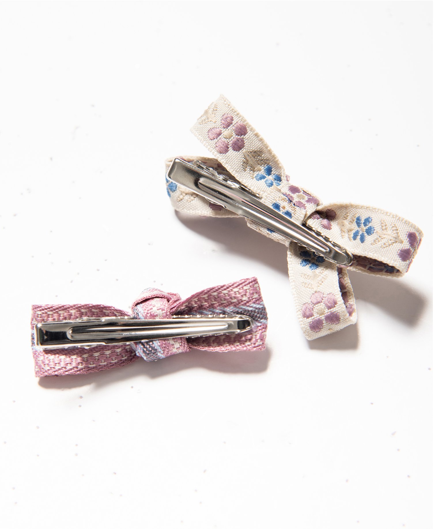 Pinces crocodiles pour les cheveux avec noeud fille (lot de 2) multicolore | GEMO