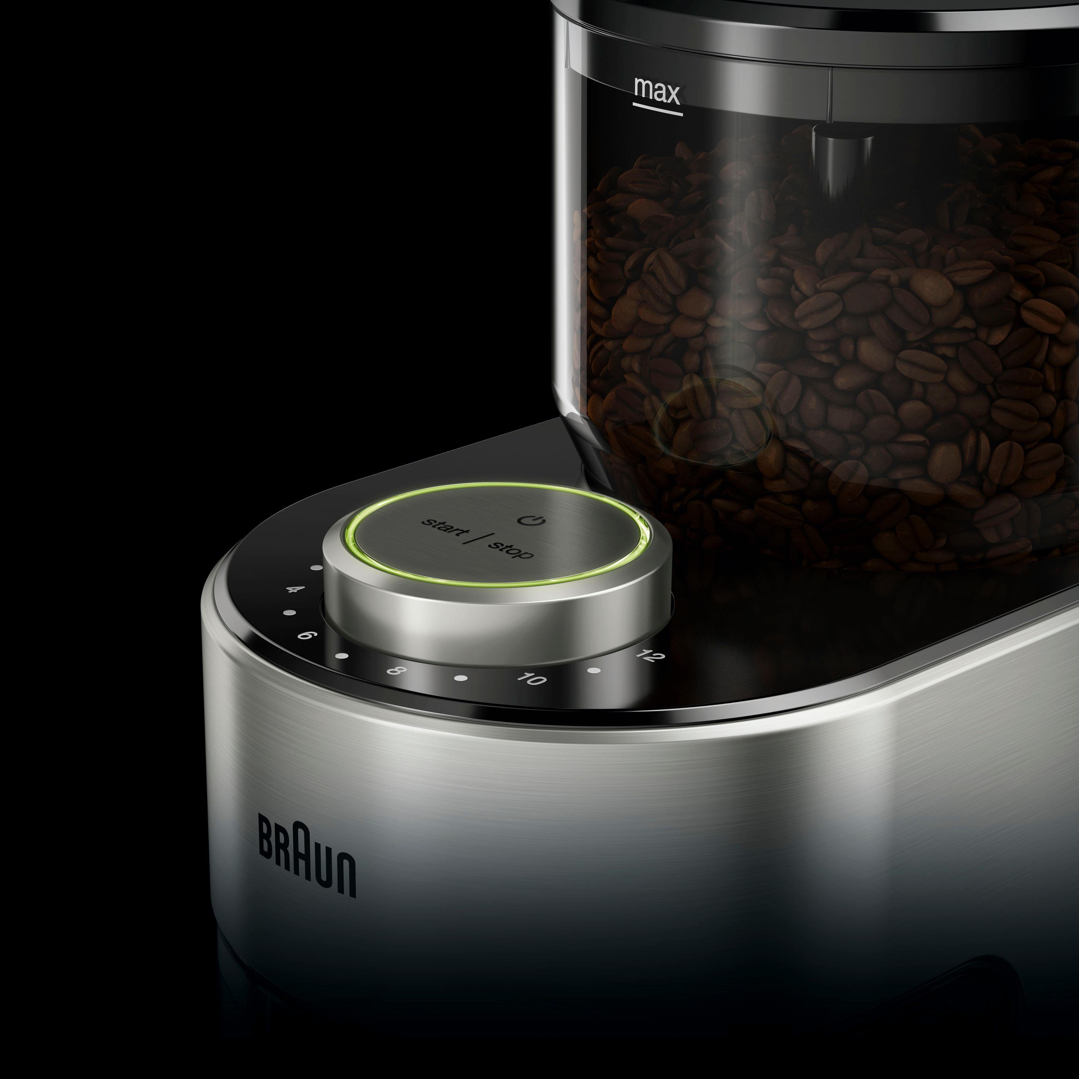 Braun Kaffeemühle Kaffeemühle FreshSet KG7070, 110 W, Scheibenmahlwerk, 220 g Bohnenbehälter, mit Überhitzungsschutz