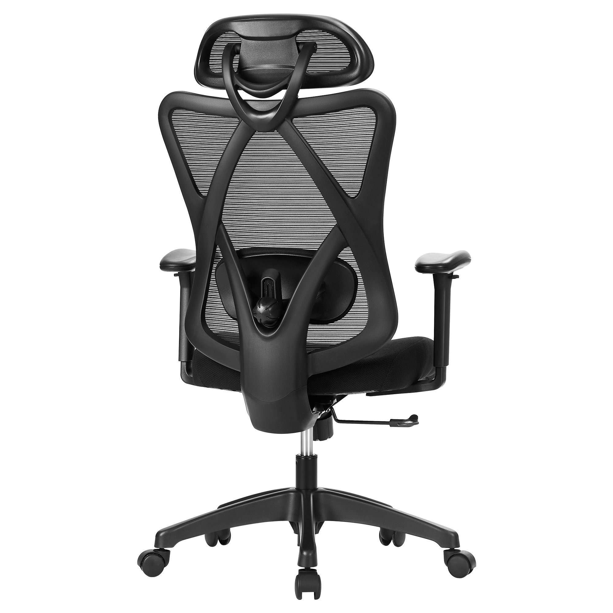 SONGMICS Bürostuhl, ergonomisch, verstellbare Lendenstütze und Kopfstütze