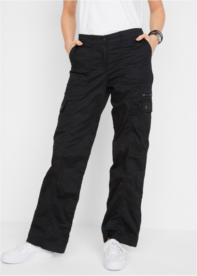 Baumwoll Cargohose mit Bequembund, Loose Fit