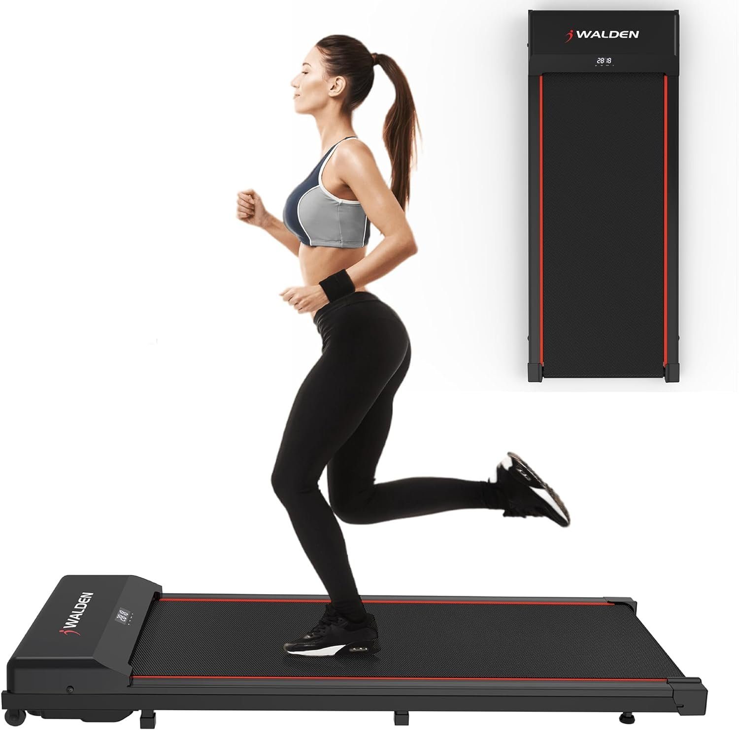MAXXUS Laufband, Walking Pad Gewicht 100 kg 0.75 PS 1-6km/h Ultraflach Walking Pad Unte