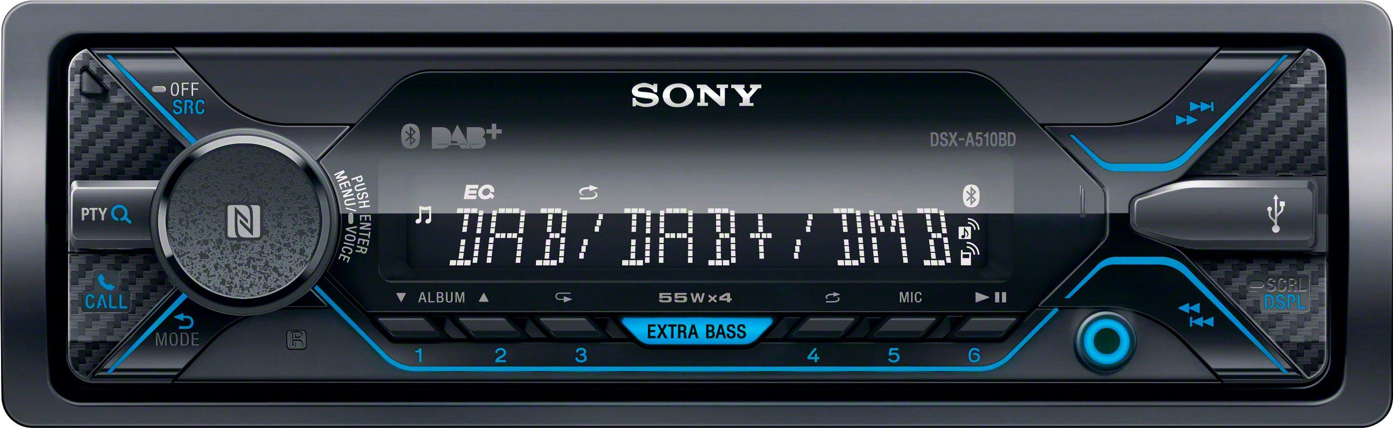Sony DSX-A510KIT Autoradio (AM-Tuner, Digitalradio (DAB), FM-Tuner, 220 W)