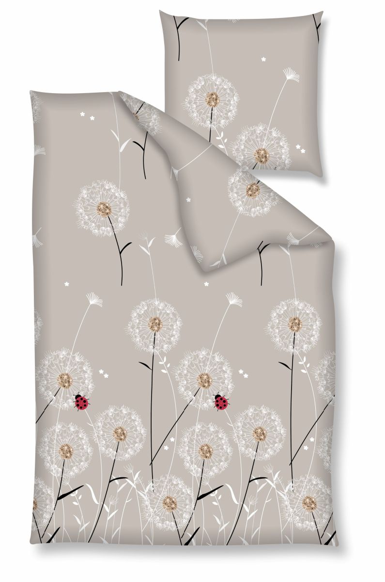 Biber Bettwäsche Nanette Beige 155 x 220 cm