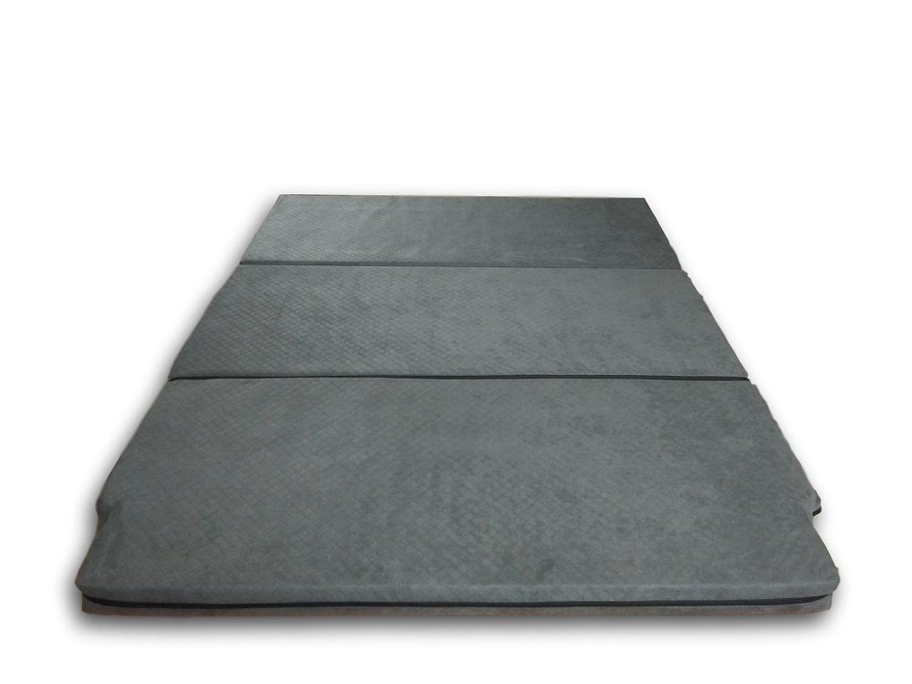 Klappmatratze für VW T5 T6 T6.1 Multiflexboard, MatratzenL.A.B®, (Air System, 8 cm Kaltschaumkern), Härtegrad H3 fest, Alcantara Polsterstoff, versteppt