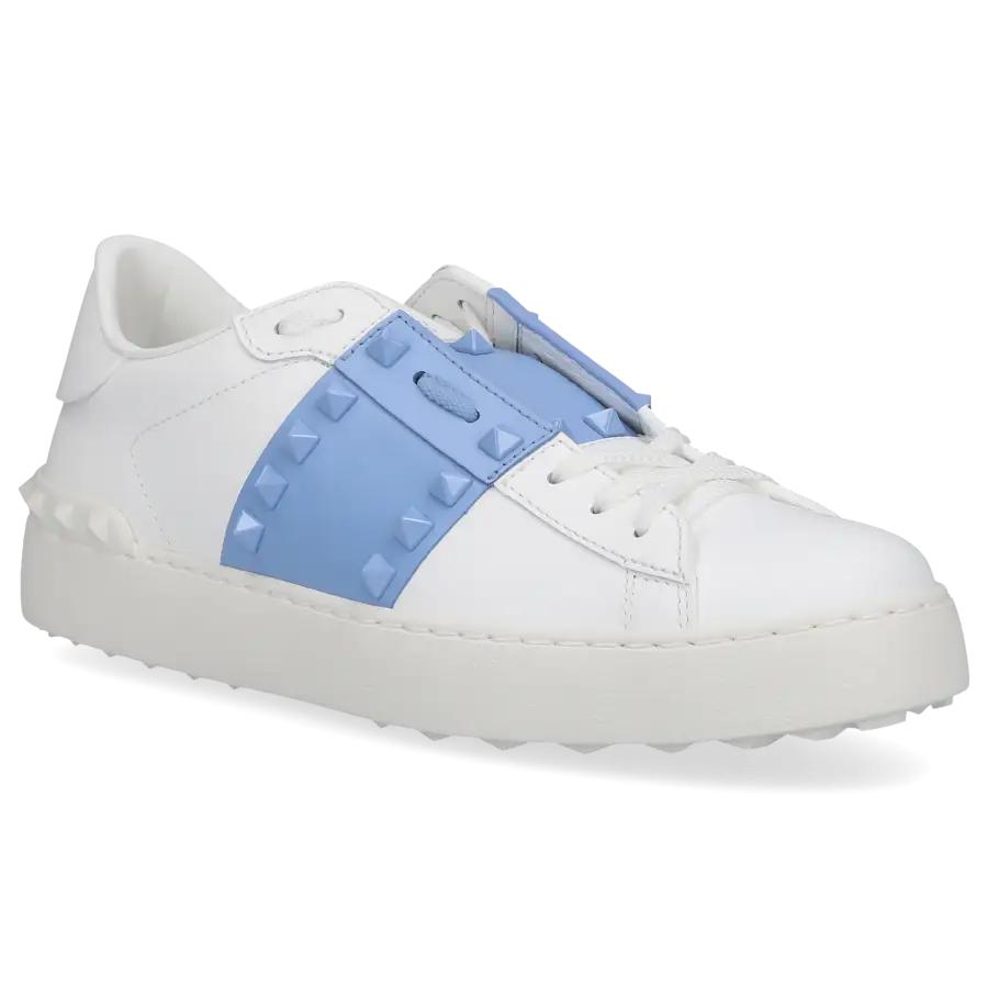 Valentino Garavani - Sneaker low ROCKSTUD UNTITLED Kalbsleder - weiß