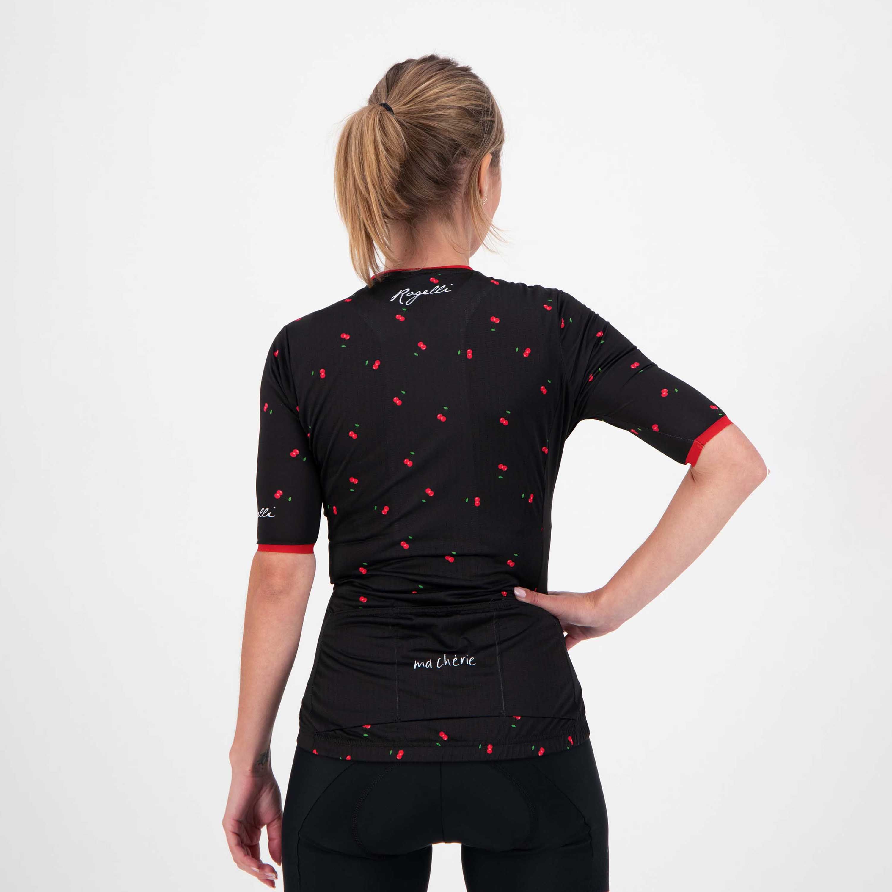 Rogelli Fruity Schwarz/Rot Damen Radtrikot Kurzarm
