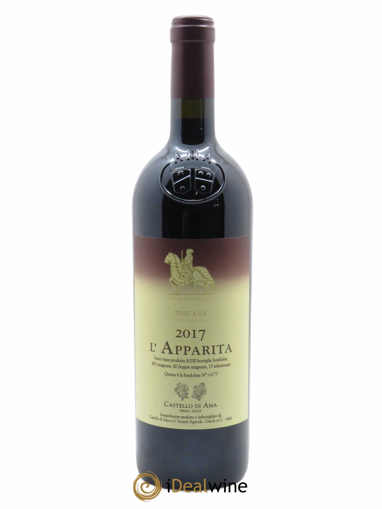 Toscana IGT Castello di Ama L'Apparita  2017 - Lot de 1 Bouteille