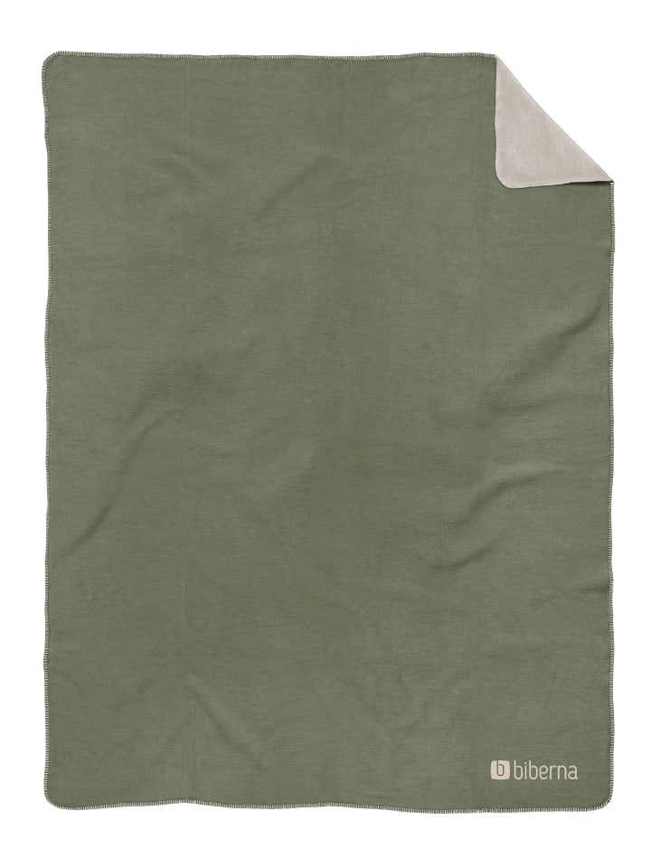 Biberna Wohndecke Doubleface in jade günstig kaufen 150 x 200 cm