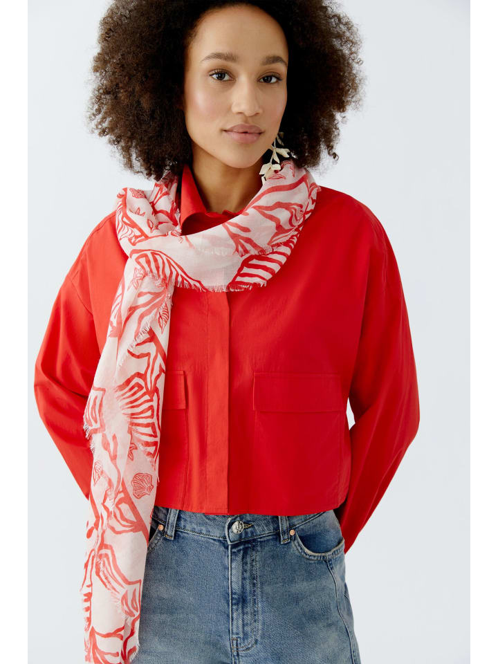 Oui Tuch in white red günstig kaufen onesize