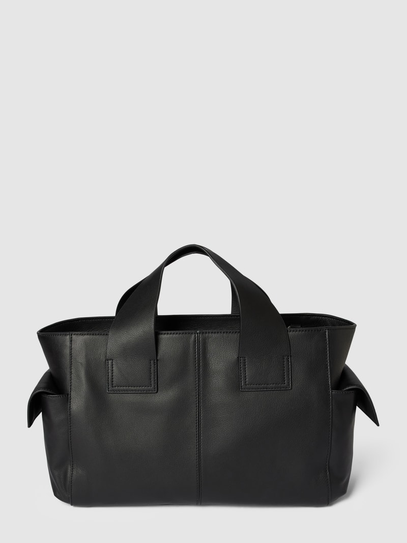 Shopper mit Label-Details Modell 'Sienna' in schwarz