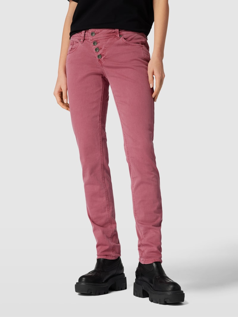 Jeans mit 5-Pocket-Design Modell 'MALIBU' in altrosa