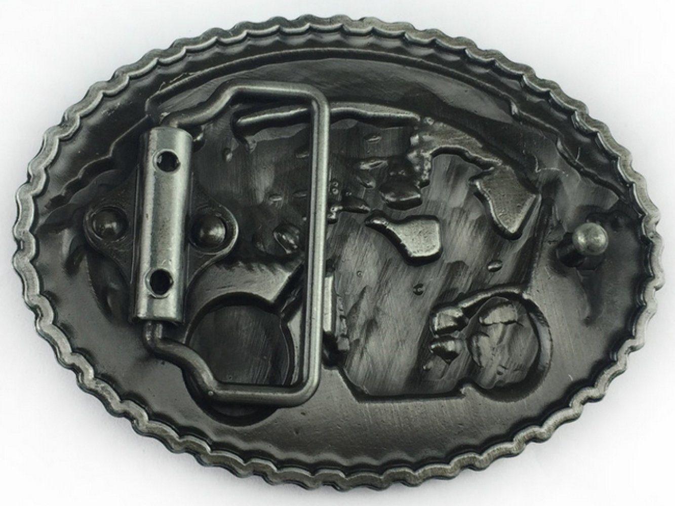 Ware aus aller Welt Gürtelschnalle Biker Gürtelschließe BORN FREE Wechselschnalle Buckle