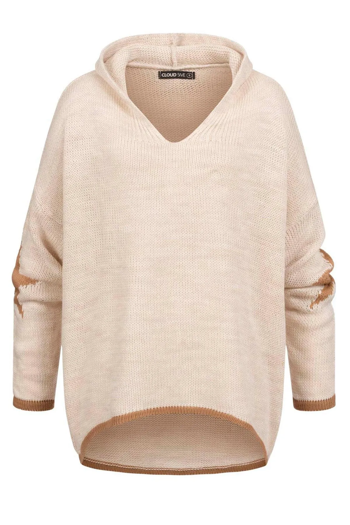 Cloud5ive  Damen Cloud5ive Damen Oversized Hoodie mit Stern Print hinten