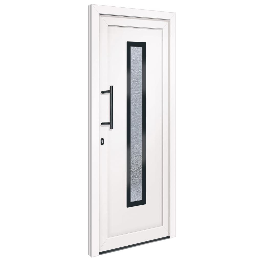 vidaXL Haustür Haustür Weiß 88x200 cm PVC (1-St)