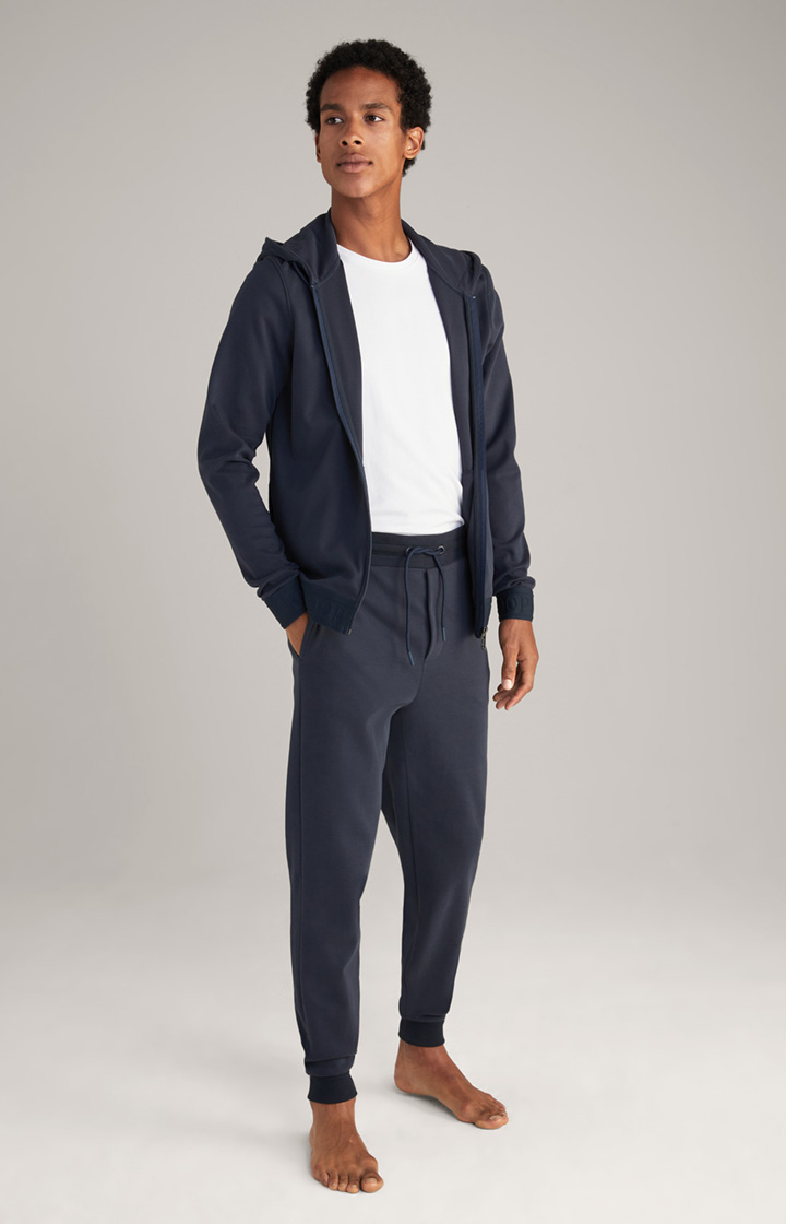 Loungewear Hoodie Sweatjacke in Dunkelblau