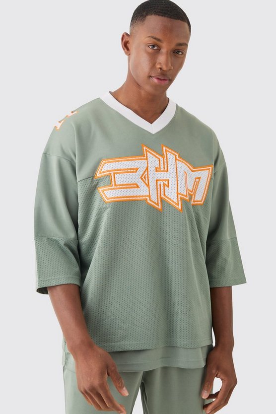 Oversize Bhm Satin Mesh-Oberteil