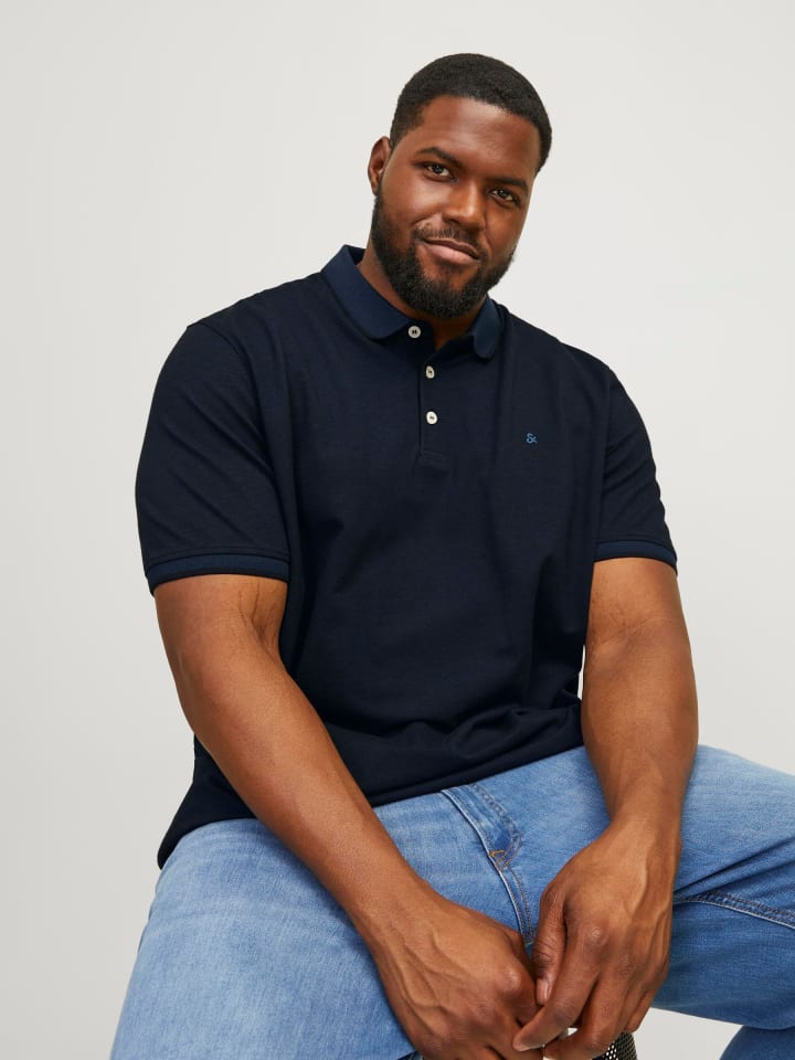 JACK & JONES PLUS Poloshirt in Dark Navy 1 günstig kaufen