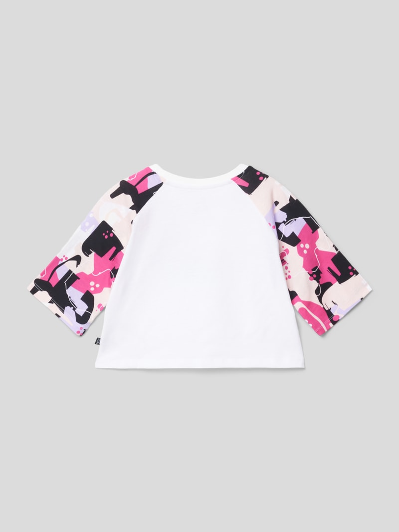 T-Shirt mit Logo-Print Modell 'STREET' in weiß