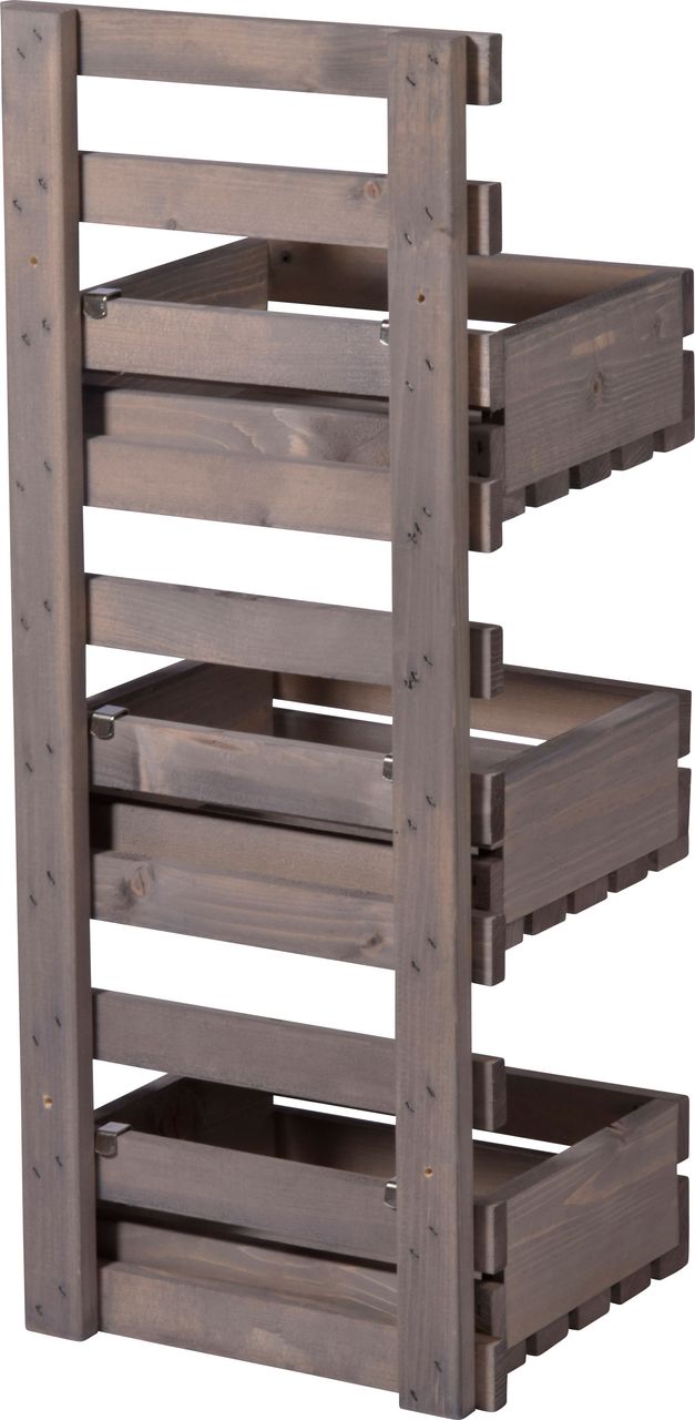 dobar 3-stufiges Wandregal, Grau