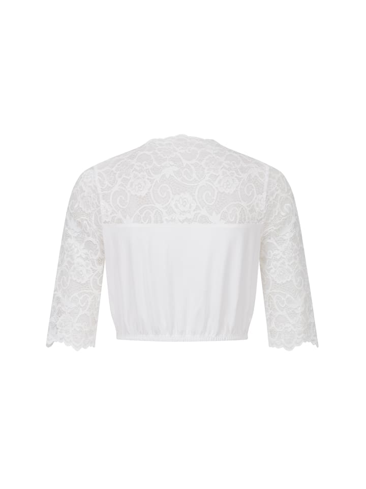 Nübler Dirndlbluse kurzarm Gea in Weiß günstig kaufen