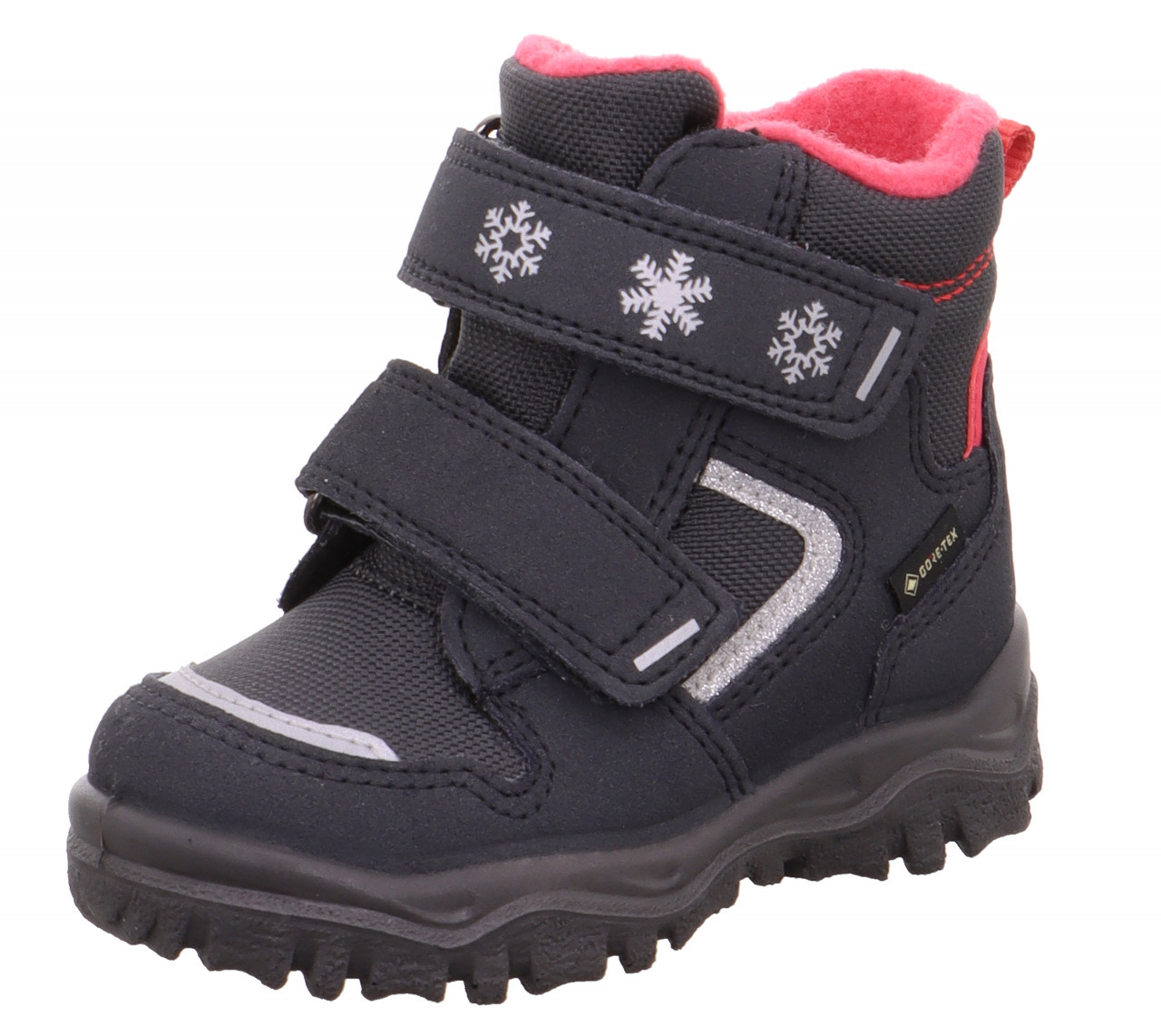 HUSKY1 - Grau/Pink Boots mit Klettverschluss