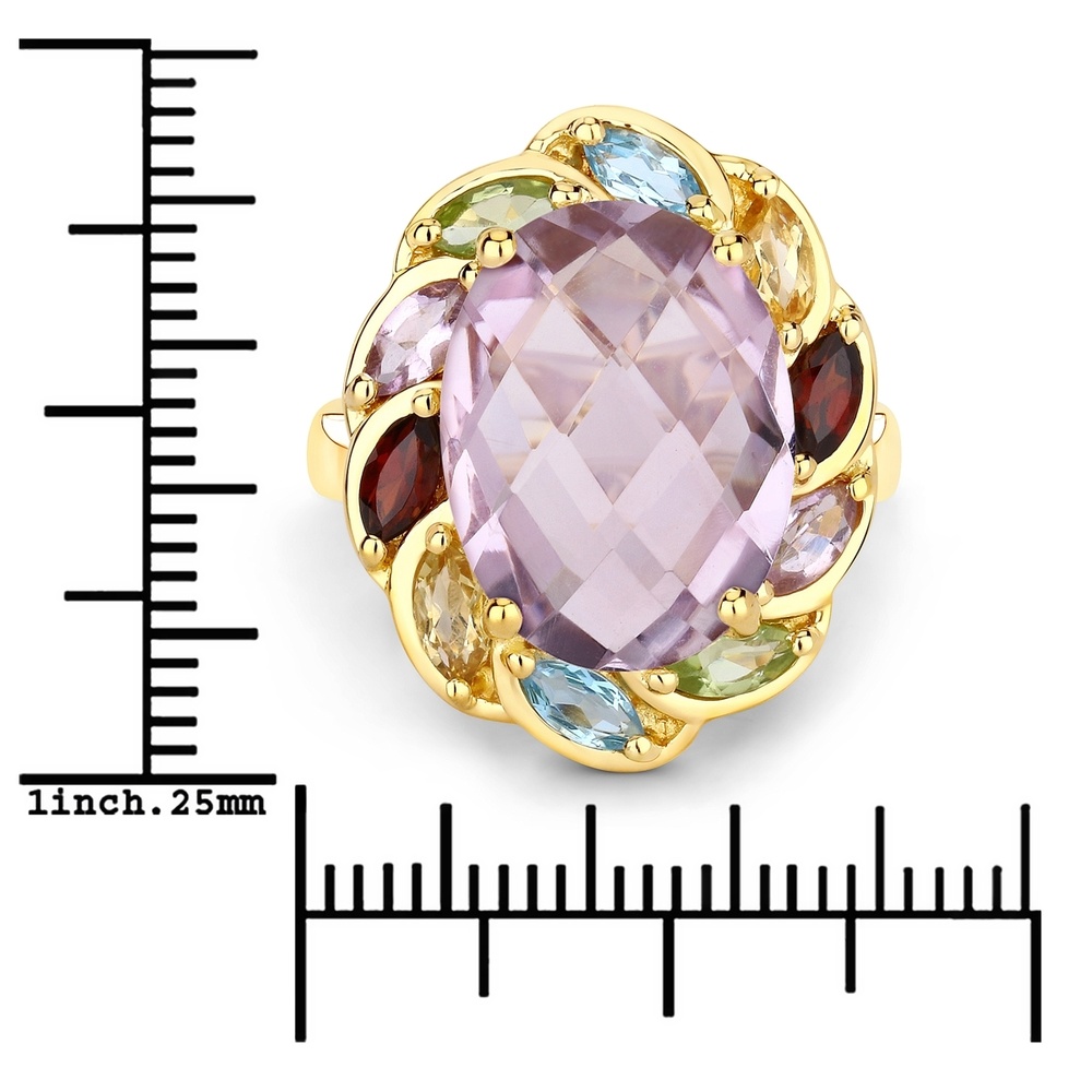 Rafaela Donata Bague Argent sterling Améthyste en Or jaune Bague