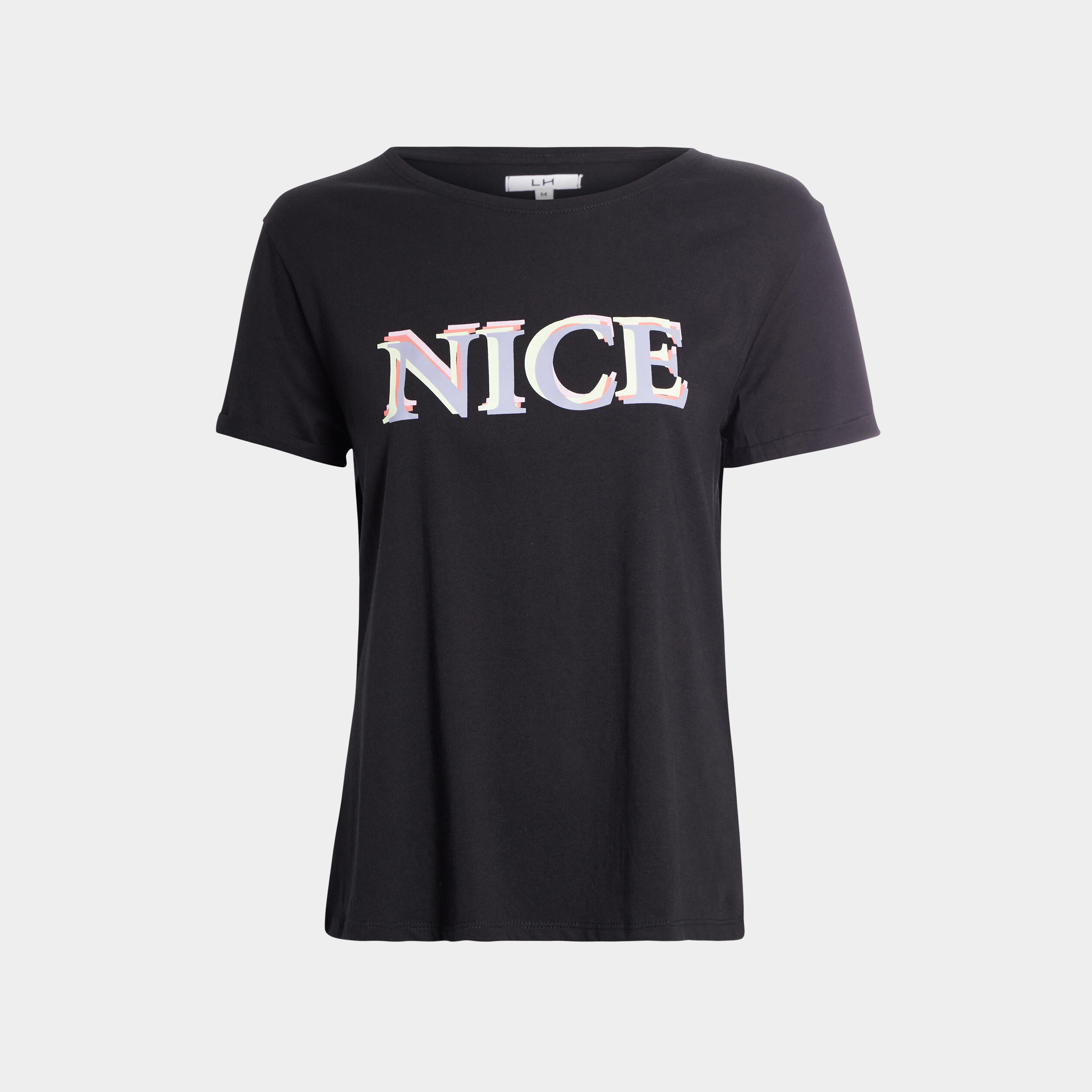 T-shirt manches courtes noir femme | La Halle