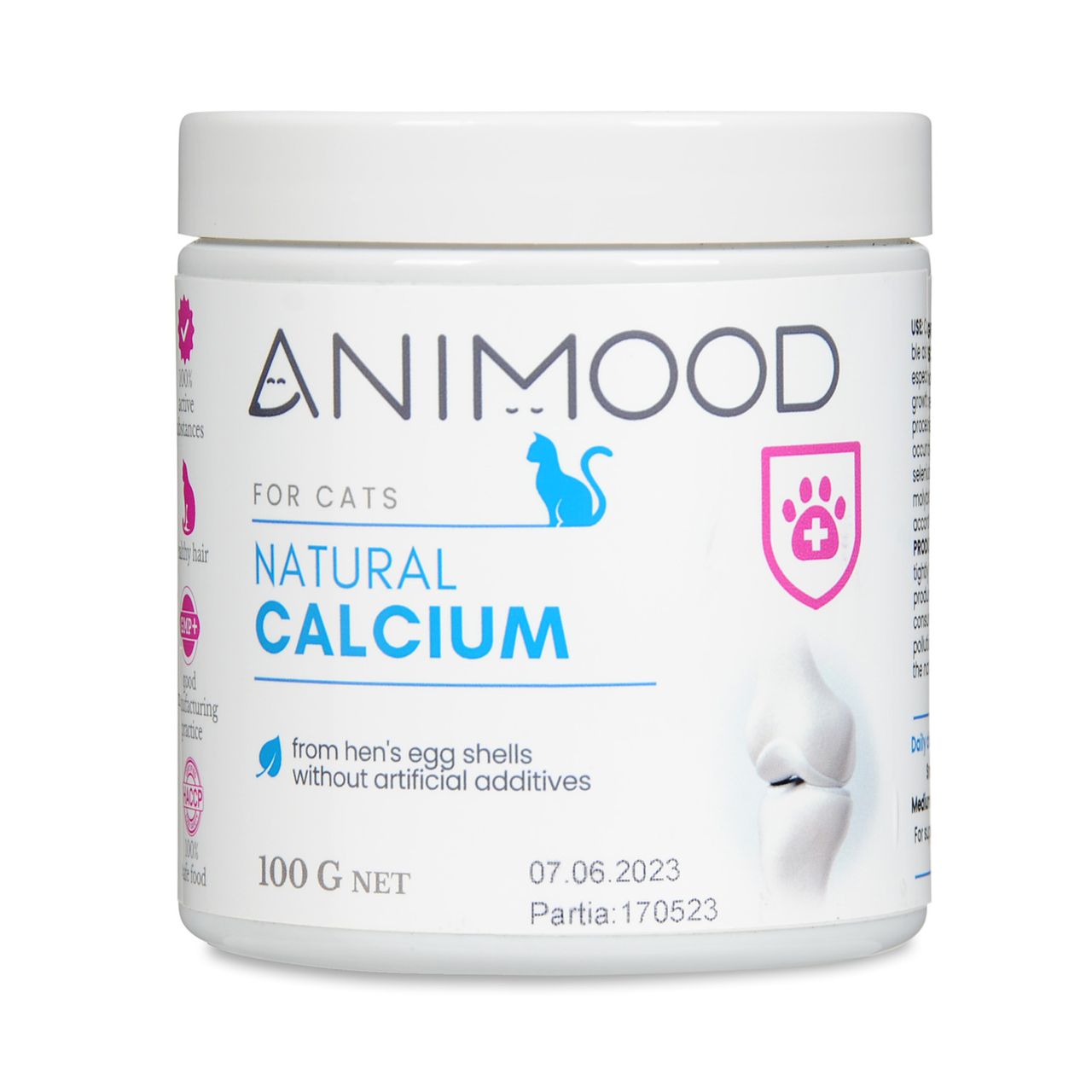 Animood Natürliches Kalzium für Katzen - Ergänzung 100g