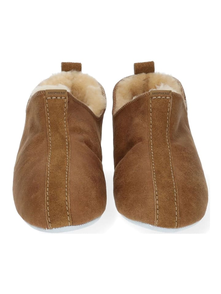 Shepherd Hausschuhe in Cognac günstig kaufen