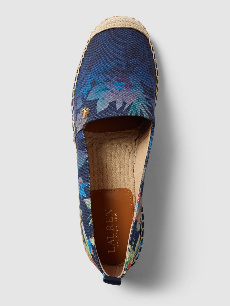 Espadrilles mit floralem Allover-Print Modell 'CAMERYN' in dunkelblau