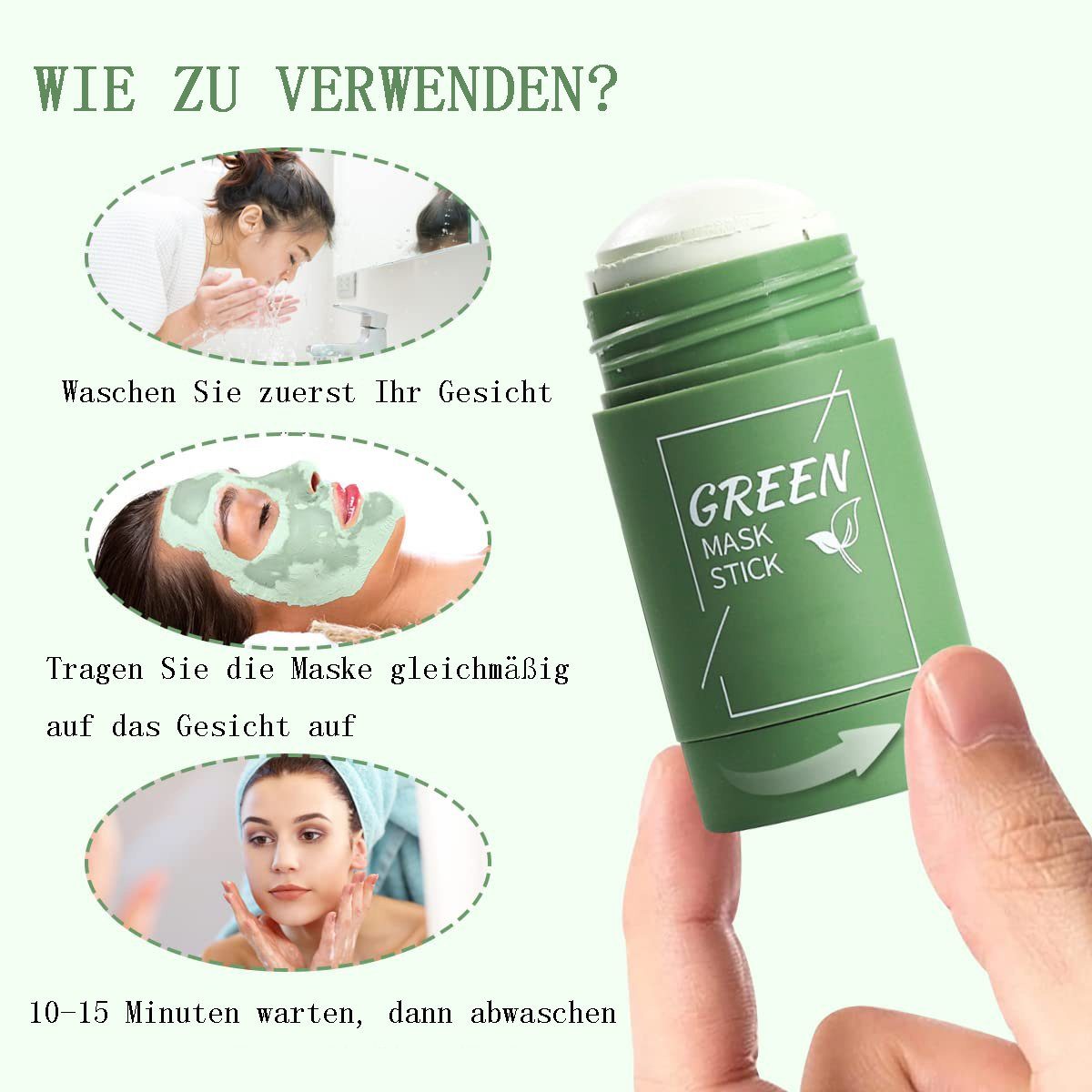 Houhence Gesichtsmaske Grüntee-Masken für das Gesicht Gesichtsmaske Stick