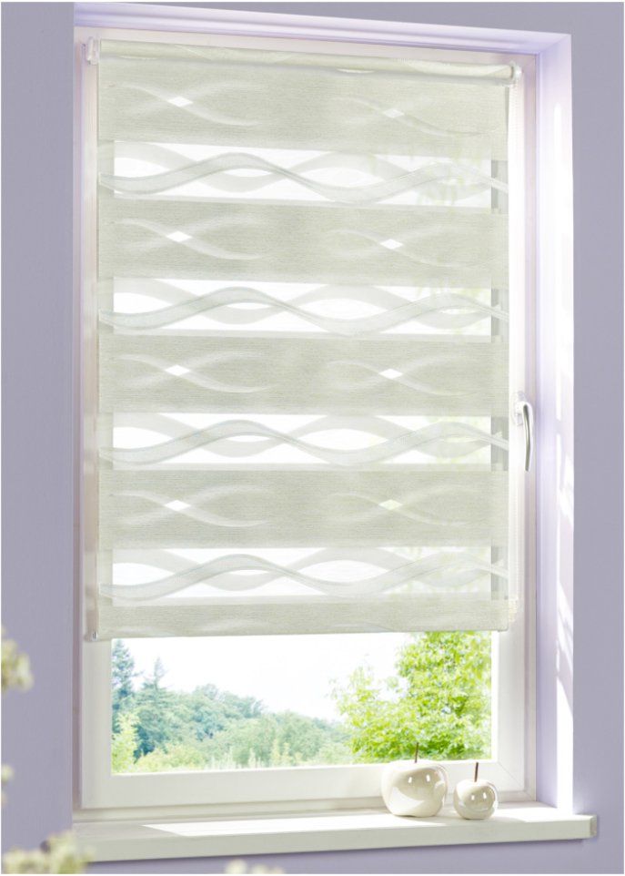 Jacquard Doppelrollo zweifarbig