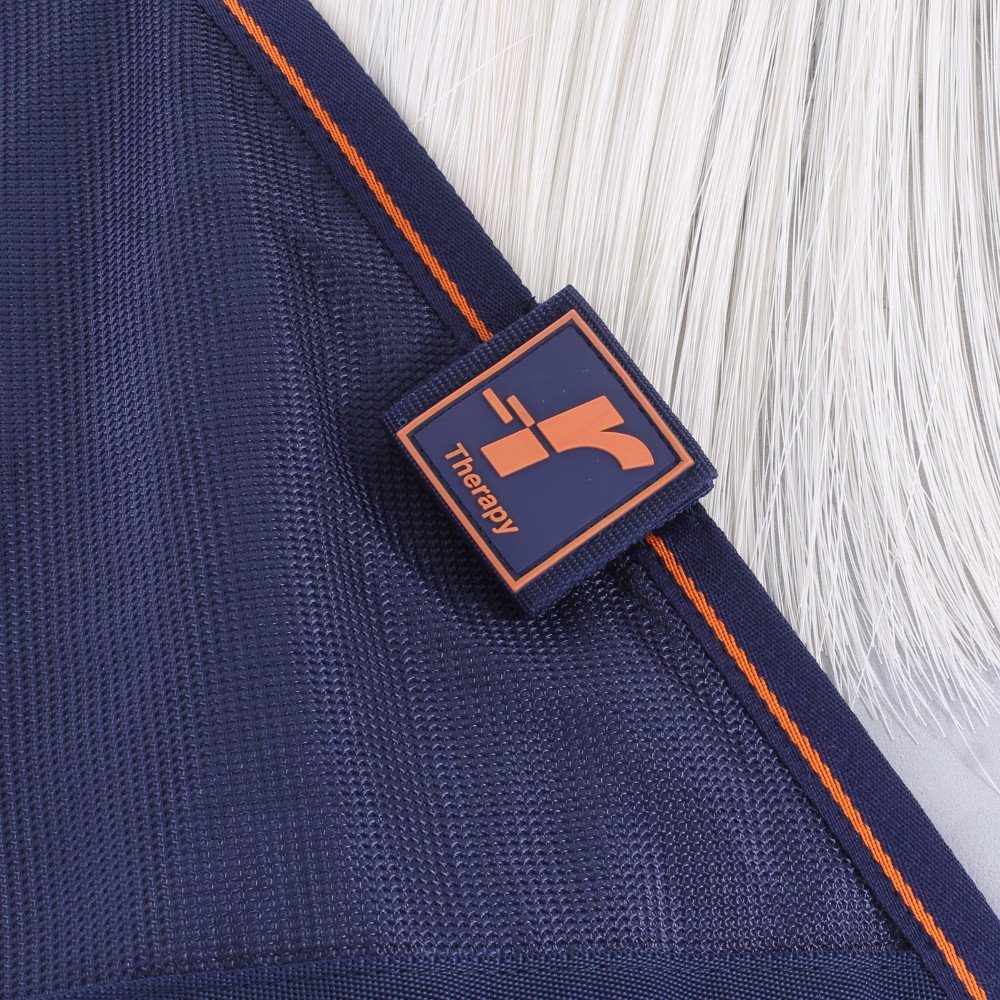 Bucas Pferde-Abschwitzdecke Bucas Therapy Mesh Cooler - Navy/Orange