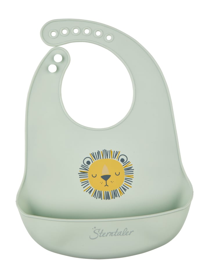 Sterntaler Silikon Lätzchen LÖWE Leo in mittelgrün günstig kaufen onesize