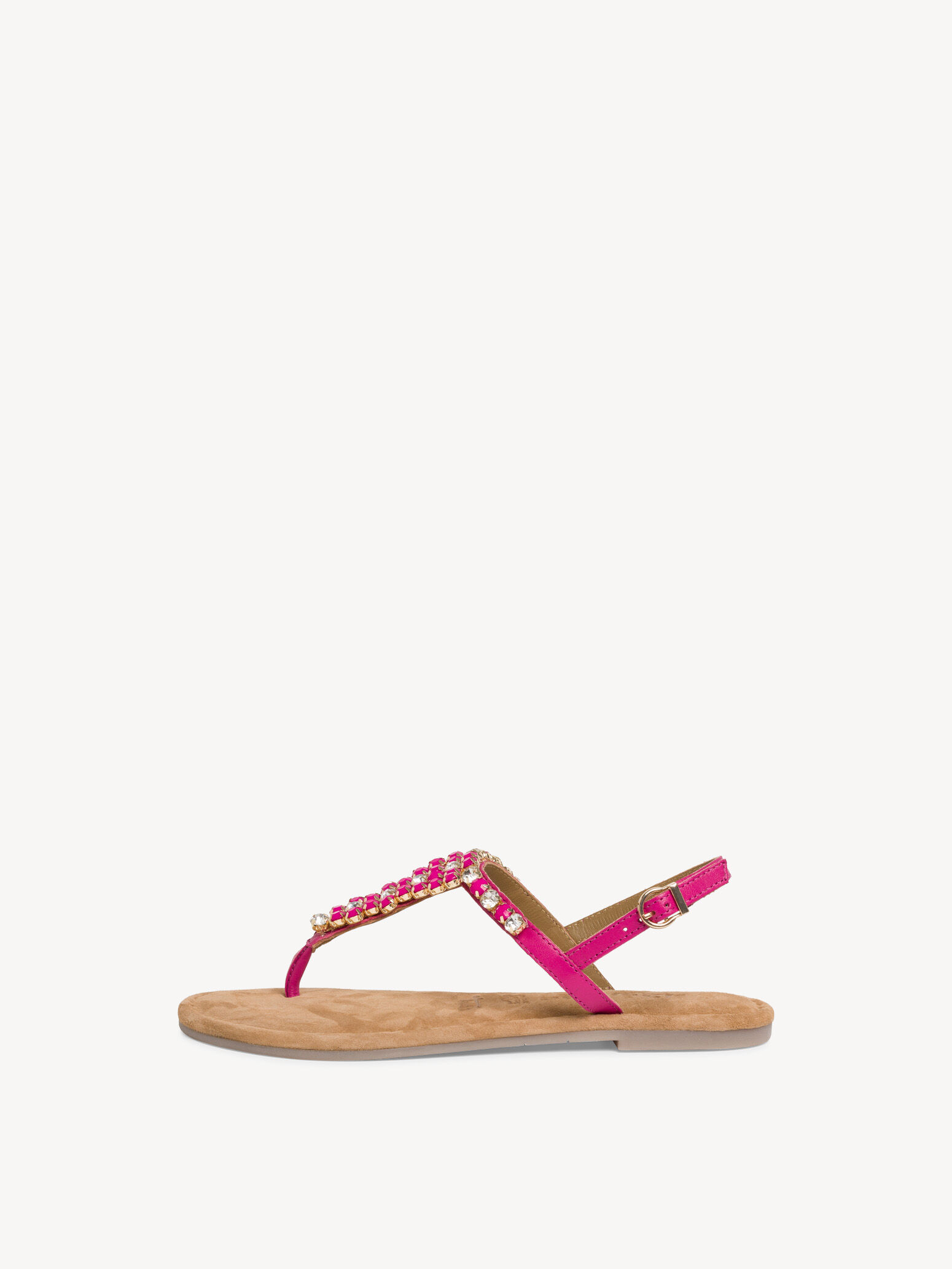 Sandale en cuir - rose fuchsia
