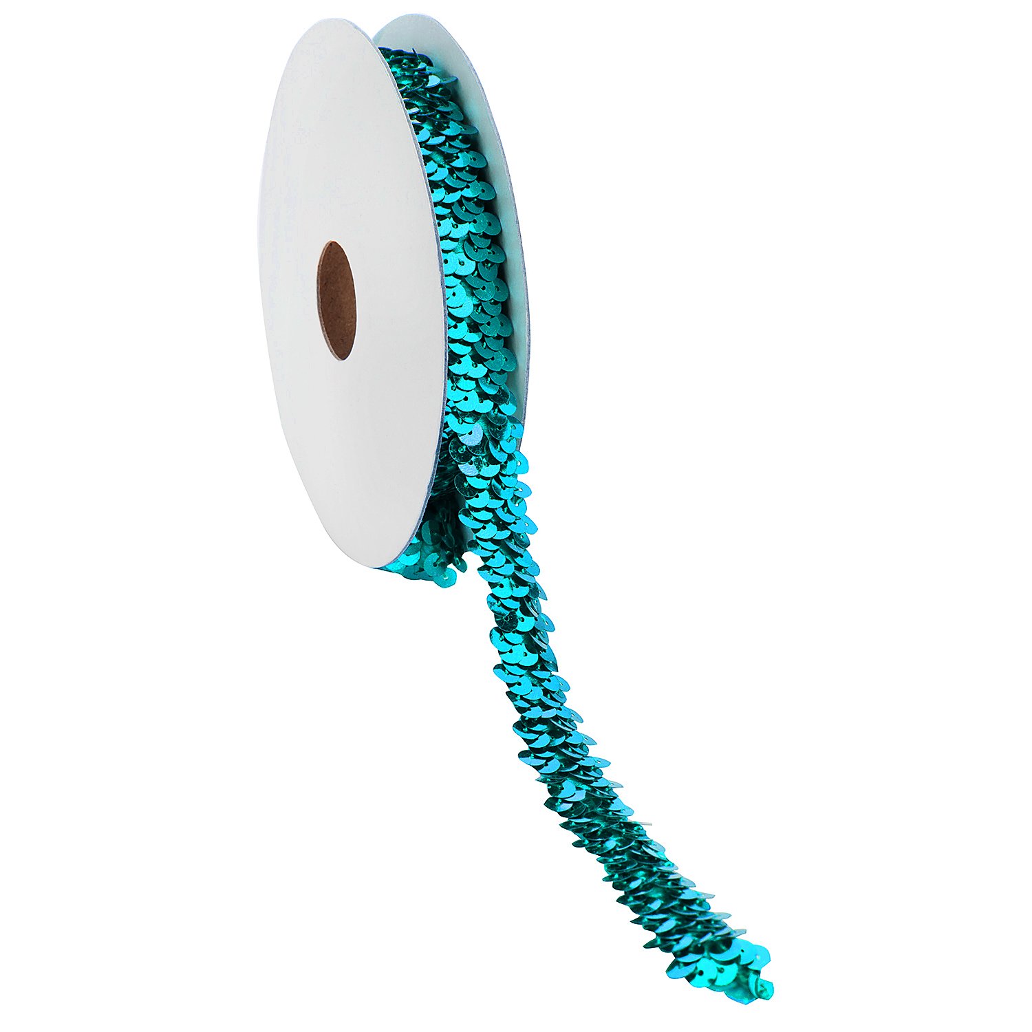 Elastik-Paillettenband, türkis, Breite: 20 mm, Länge: 3 m