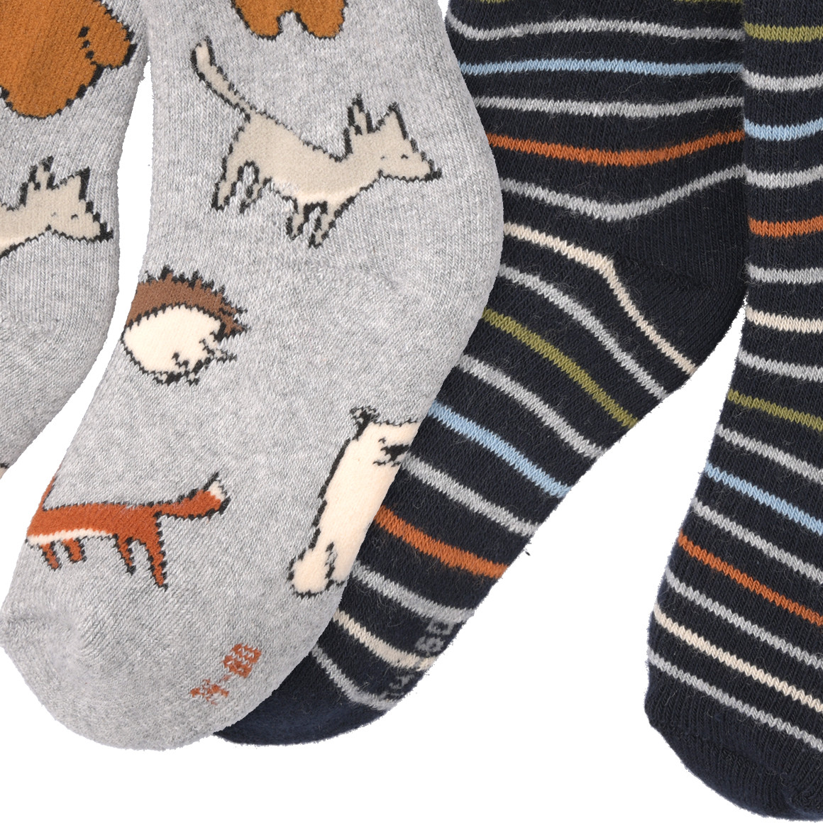2 Baby Frottee-Strumpfhosen im Muster-Mix