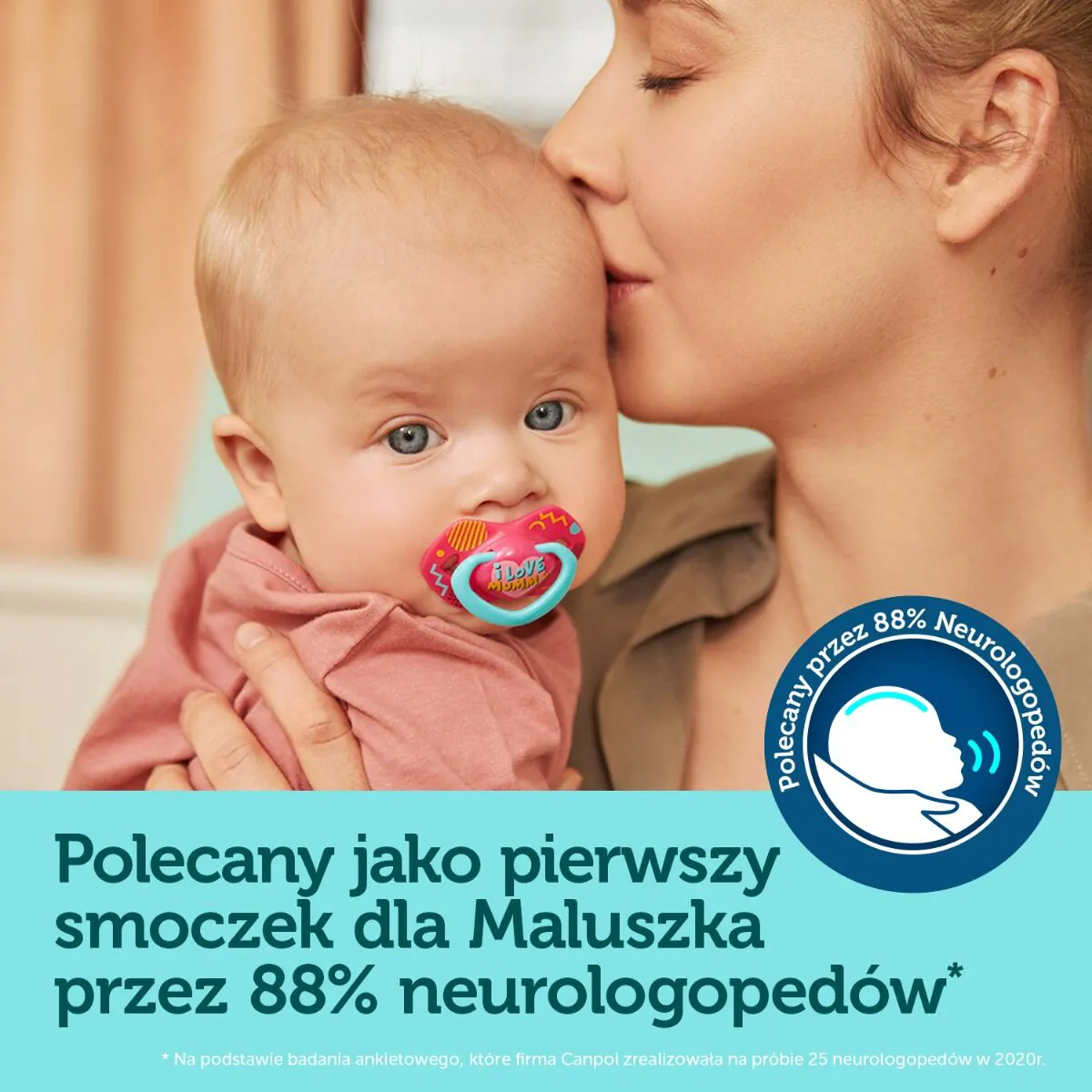 Canpol Babies Neon Love Simetrične silikonske dude 18 mjeseci+ K. Roze