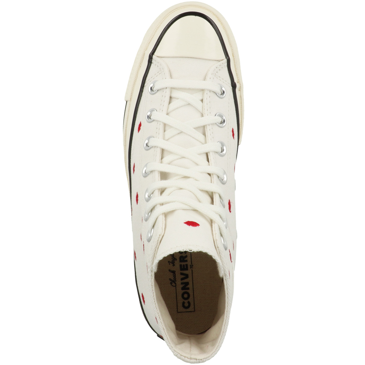 Converse Chuck 70 High Embroidered Lips Sneaker mid beige
