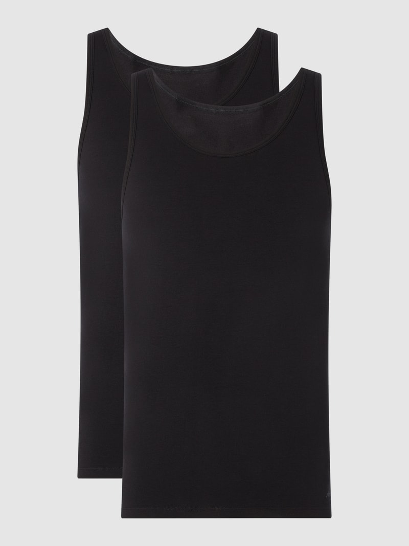 Tanktop im 2er-Pack in schwarz