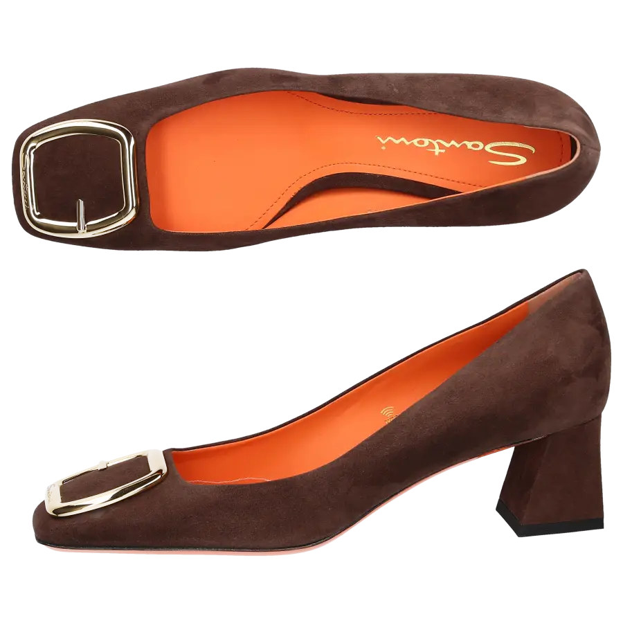Santoni - Pumps 70109 Veloursleder - braun