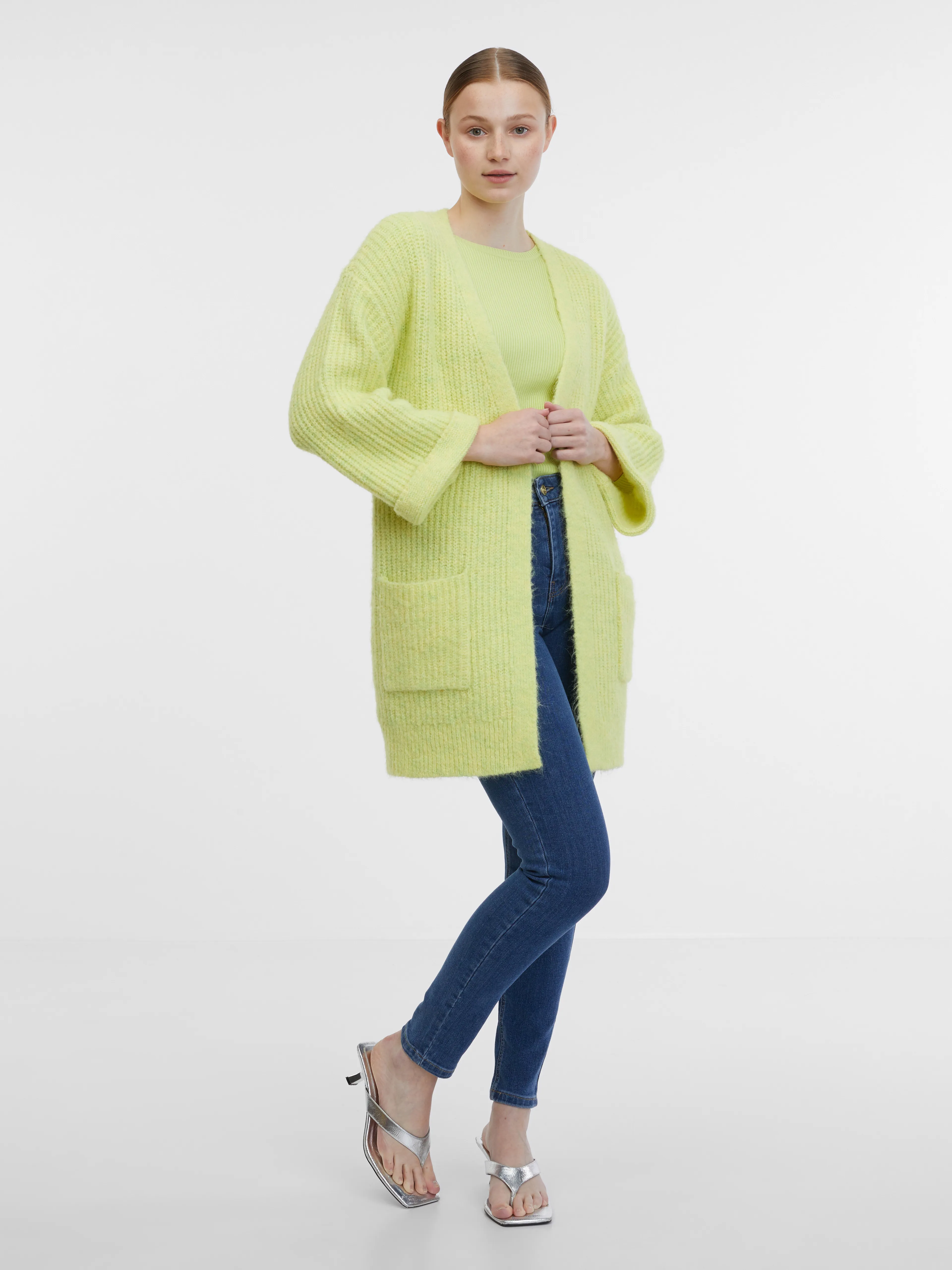 Hellgrüne Damen Strickjacke ORSAY