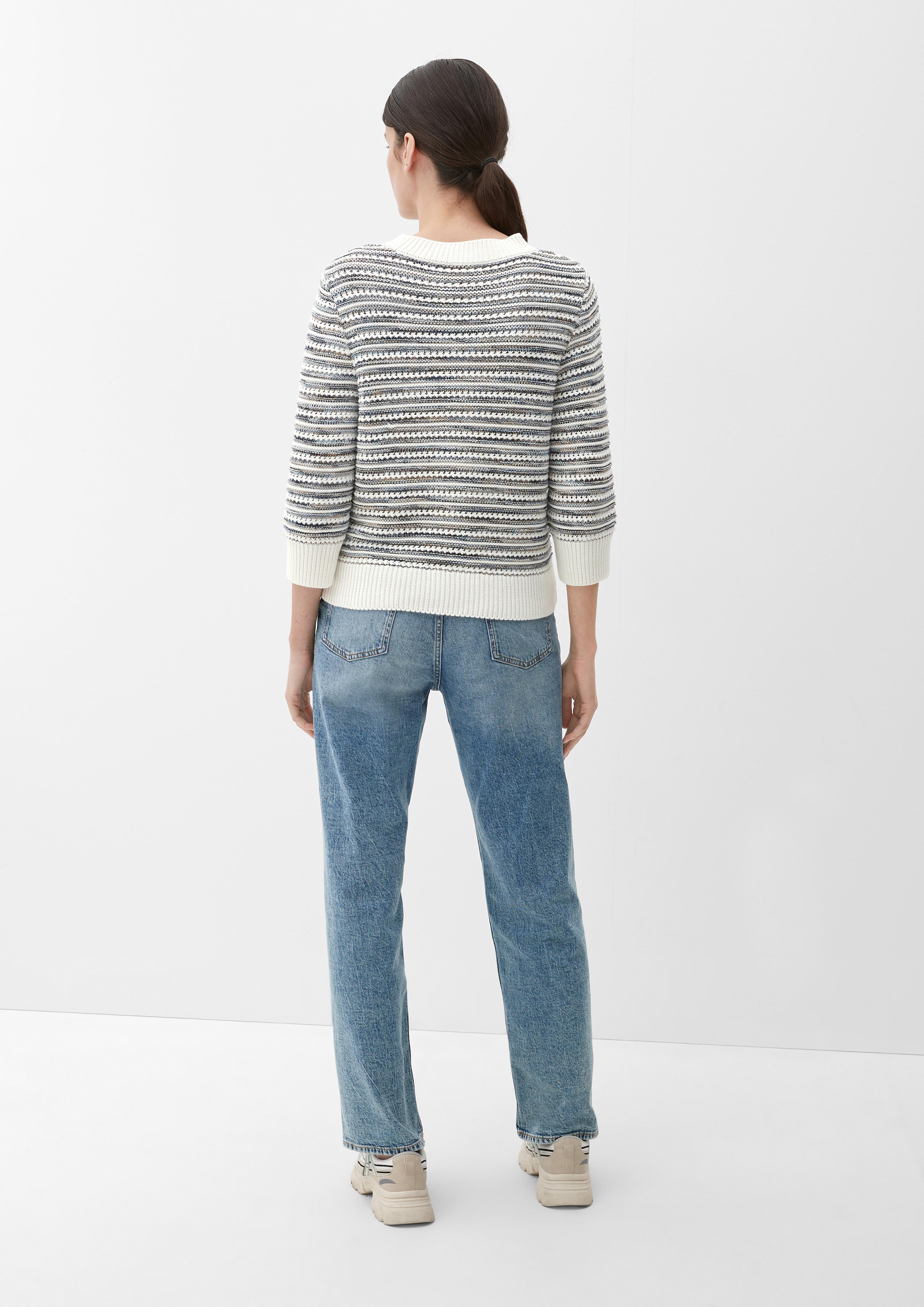 Strickpullover mit Streifen  2126971-02X4