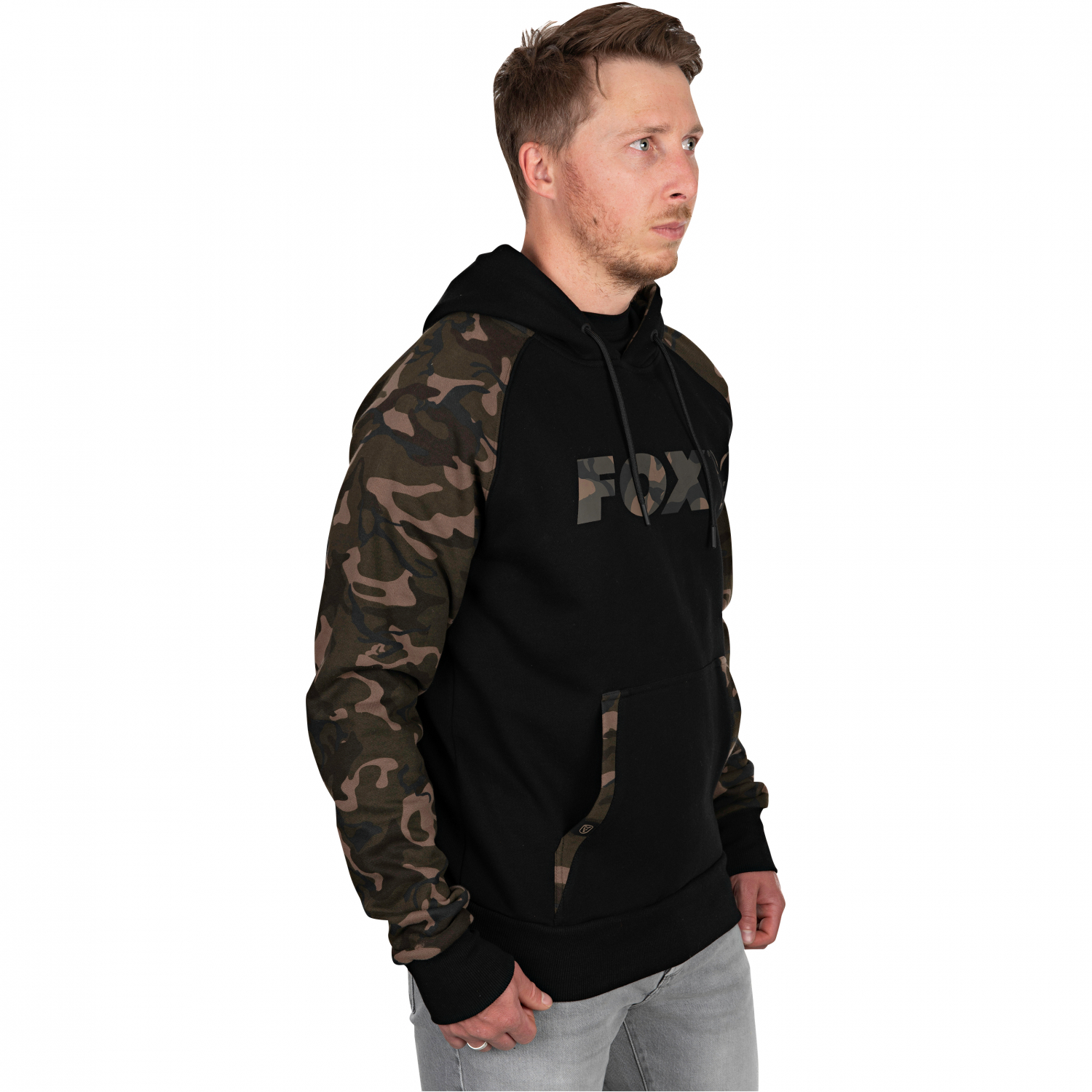 Fox Carp Hoody Raglan Black/Camo